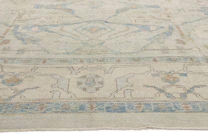 13 x 18 Modern Light Blue Turkish Oushak Rug 54012