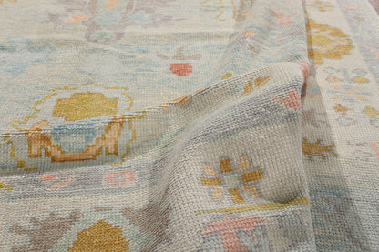 8 x 10 Modern Light Blue Turkish Oushak Rug 54008