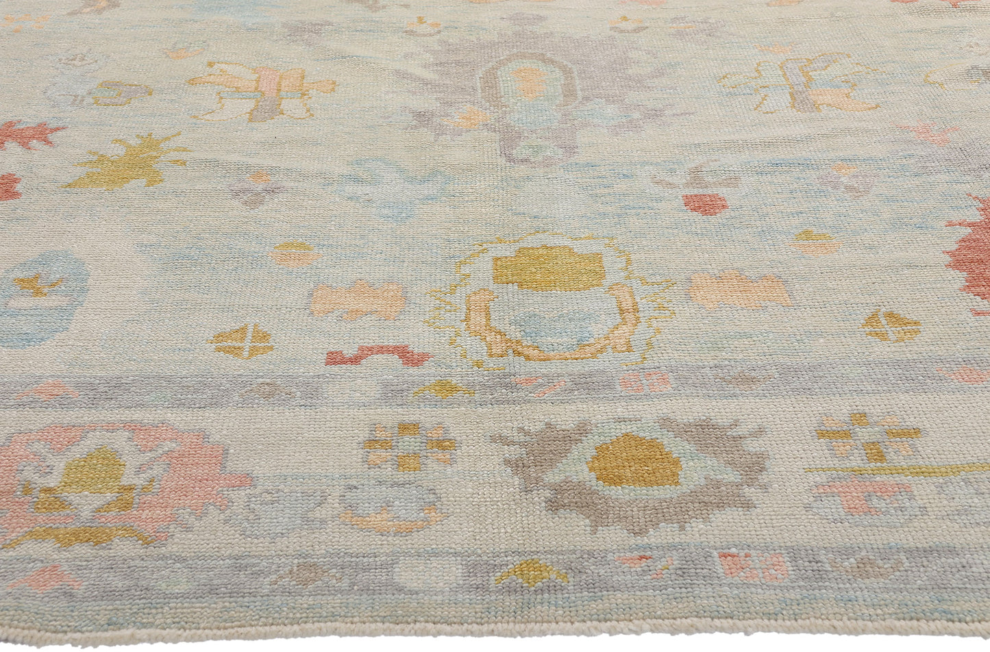 8 x 10 Modern Light Blue Turkish Oushak Rug 54008