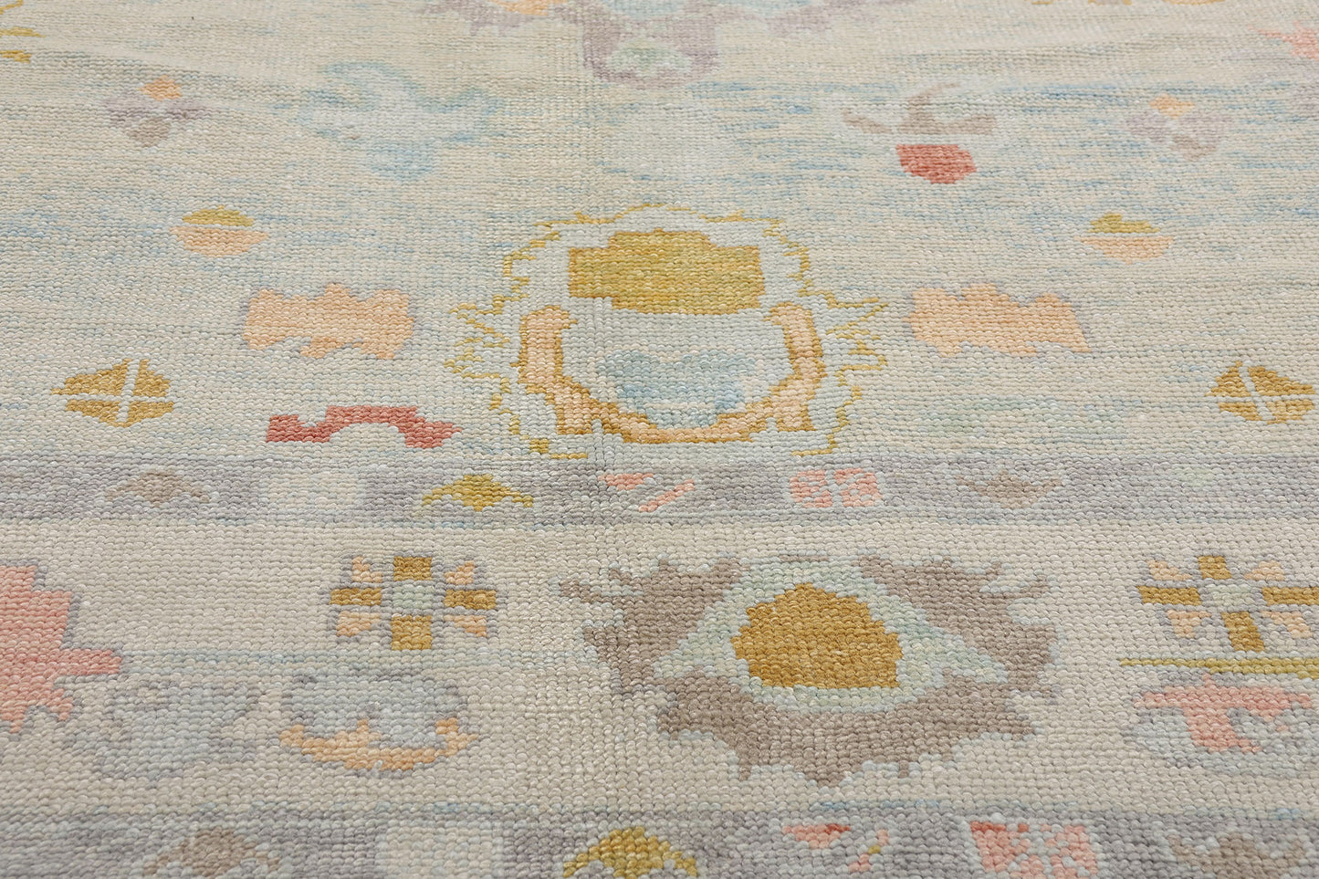 8 x 10 Modern Light Blue Turkish Oushak Rug 54008
