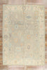 10 x 14 Modern Light Gray Turkish Oushak Rug 54004
