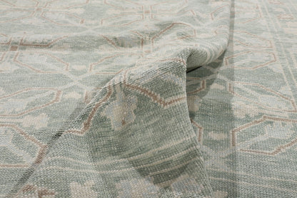 8 x 10 Light Green Turkish Oushak Rug 54006