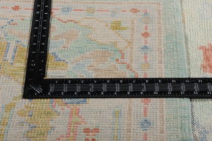 8 x 9 Modern Light Green Turkish Oushak Rug 54015
