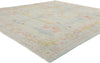 8 x 9 Modern Light Green Turkish Oushak Rug 54015