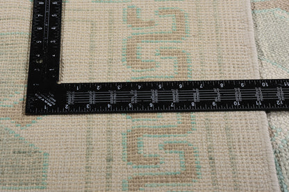 8 x 9 Modern Light Green Turkish Oushak Rug 54007