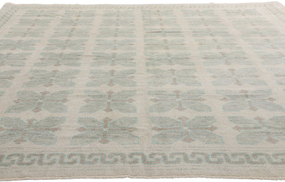 8 x 9 Modern Light Green Turkish Oushak Rug 54007