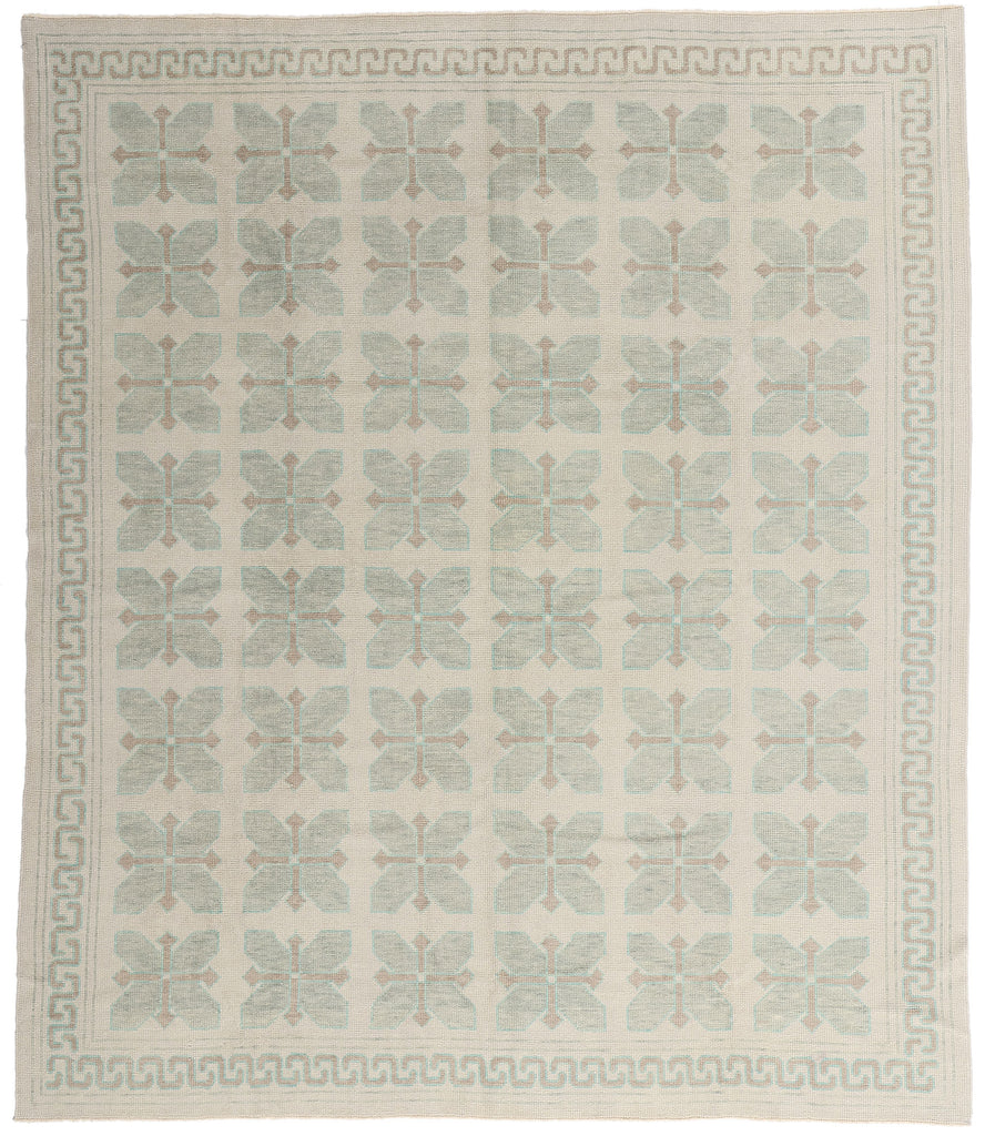 8 x 9 Modern Light Green Turkish Oushak Rug 54007