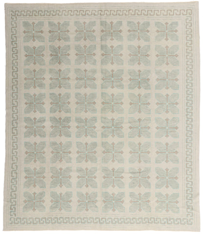 8 x 9 Modern Light Green Turkish Oushak Rug 54007