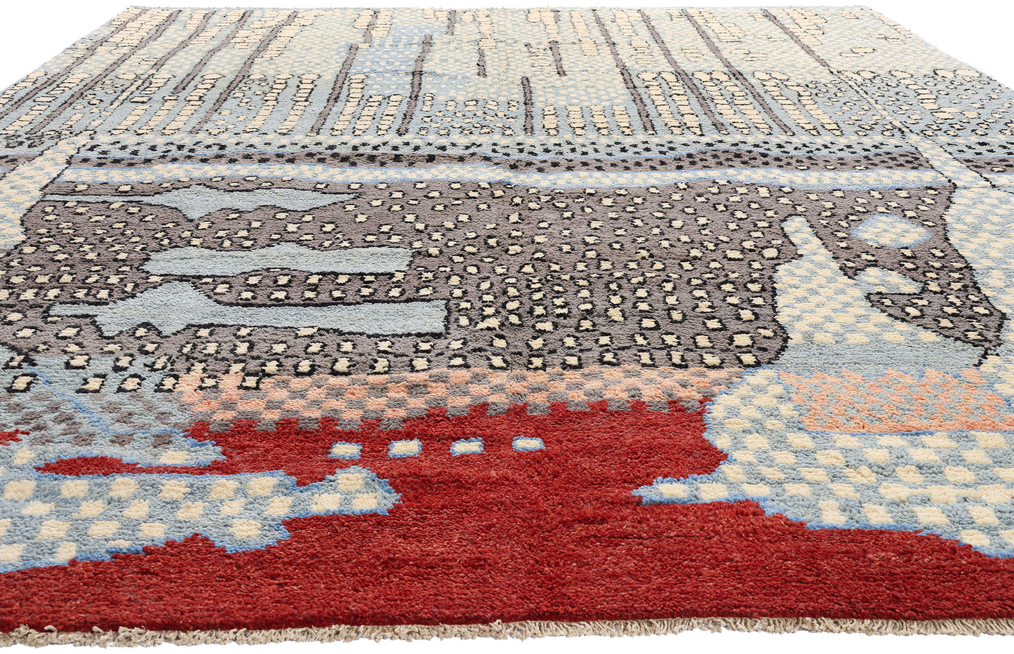 10 x 14 - Blue Pakistani Moroccan Rug - 80644