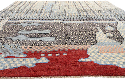 10 x 14 - Blue Pakistani Moroccan Rug - 80644