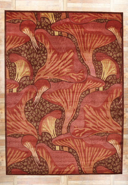 10 x 14 Modern Moser Mushroom Biophilic Rug 31089