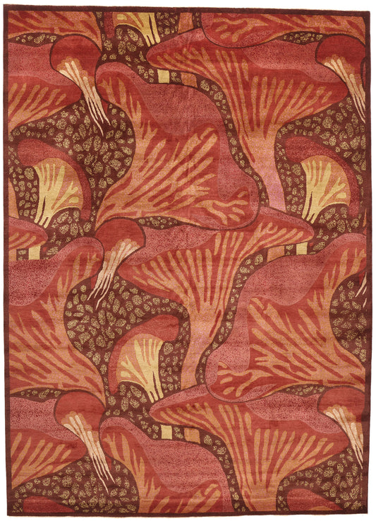 10 x 14 Modern Moser Mushroom Biophilic Rug 31089