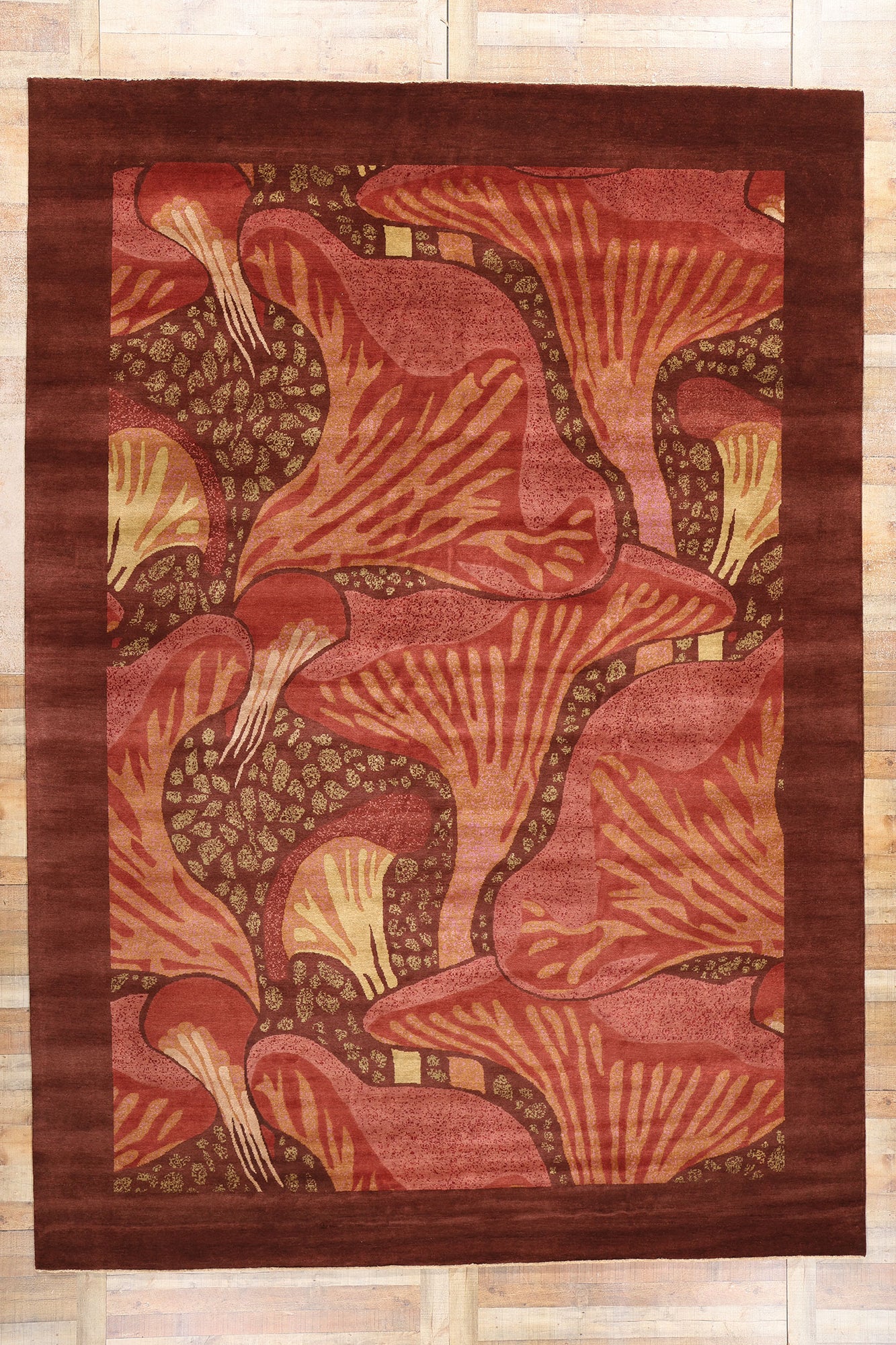 10 x 14 Modern Moser Mushroom Biophilic Rug 31090