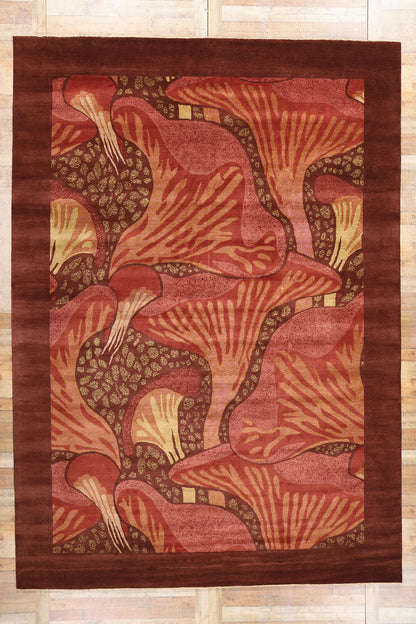 10 x 14 Modern Moser Mushroom Biophilic Rug 31090