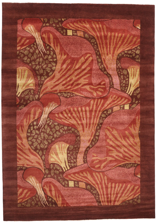 10 x 14 Modern Moser Mushroom Biophilic Rug 31090