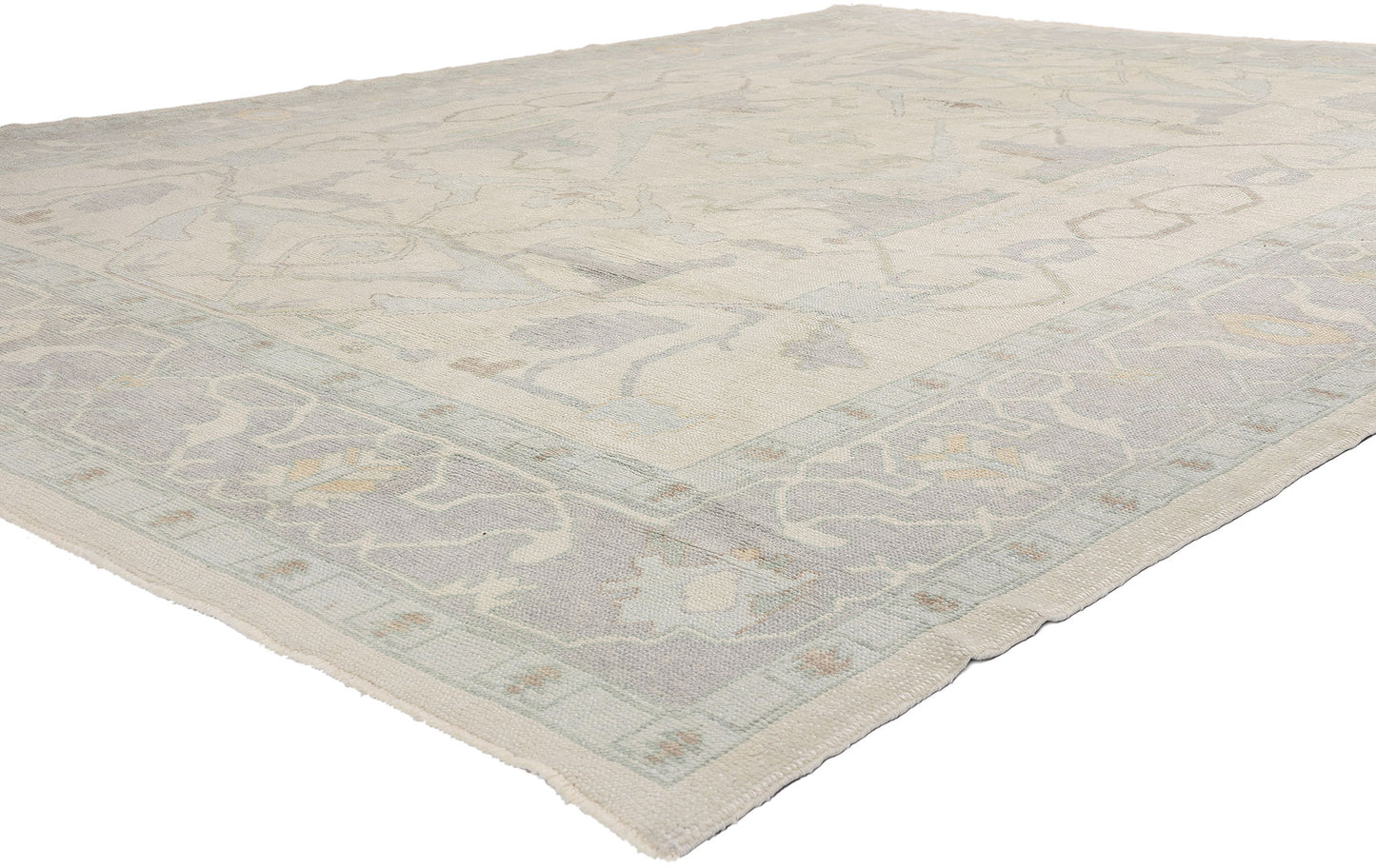 10 x 14 Modern Muted Turkish Oushak Rug 54031