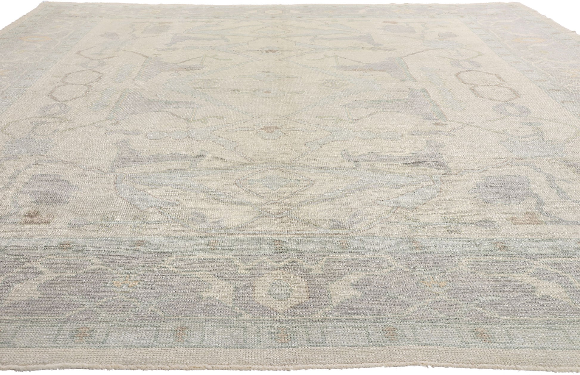 10 x 14 Modern Muted Turkish Oushak Rug 54031