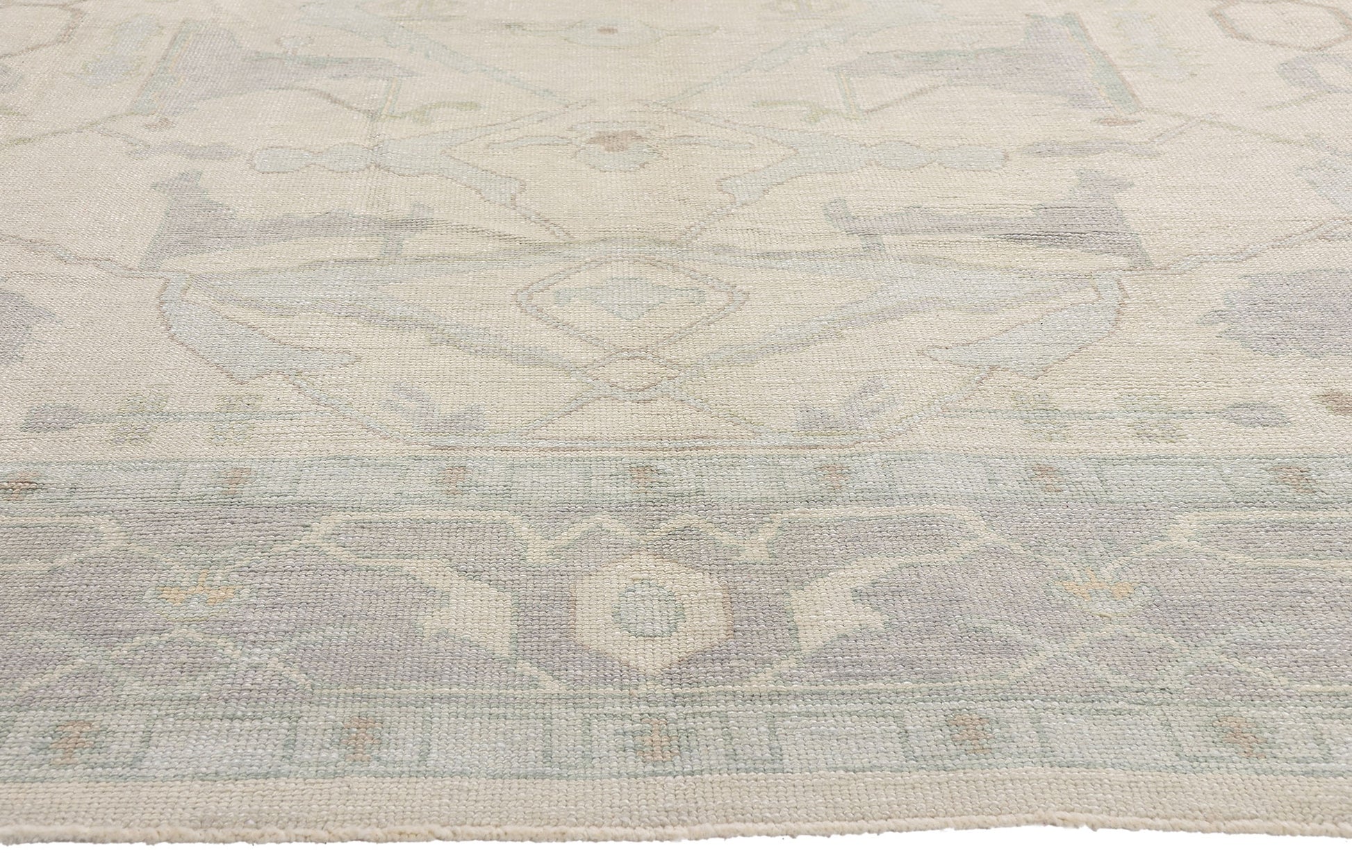10 x 14 Modern Muted Turkish Oushak Rug 54031