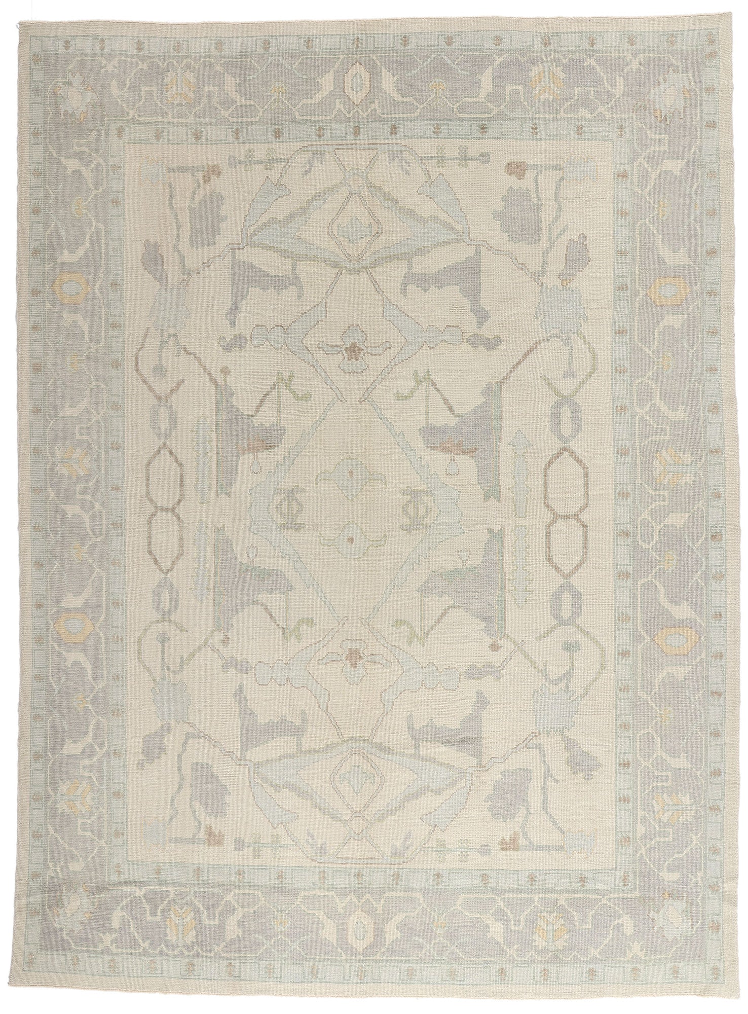 10 x 14 Modern Muted Turkish Oushak Rug 54031