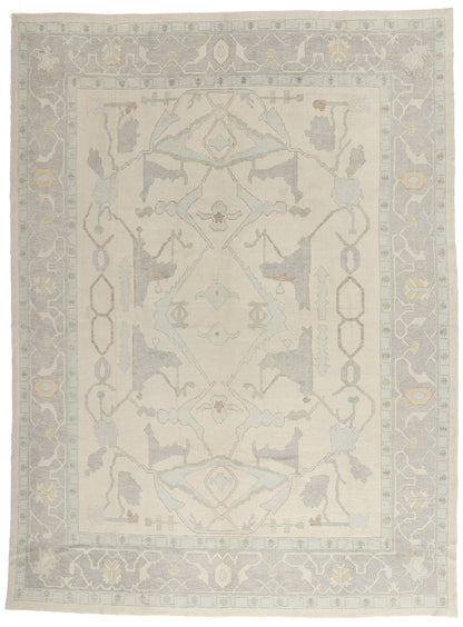 10 x 14 Modern Muted Turkish Oushak Rug 54031