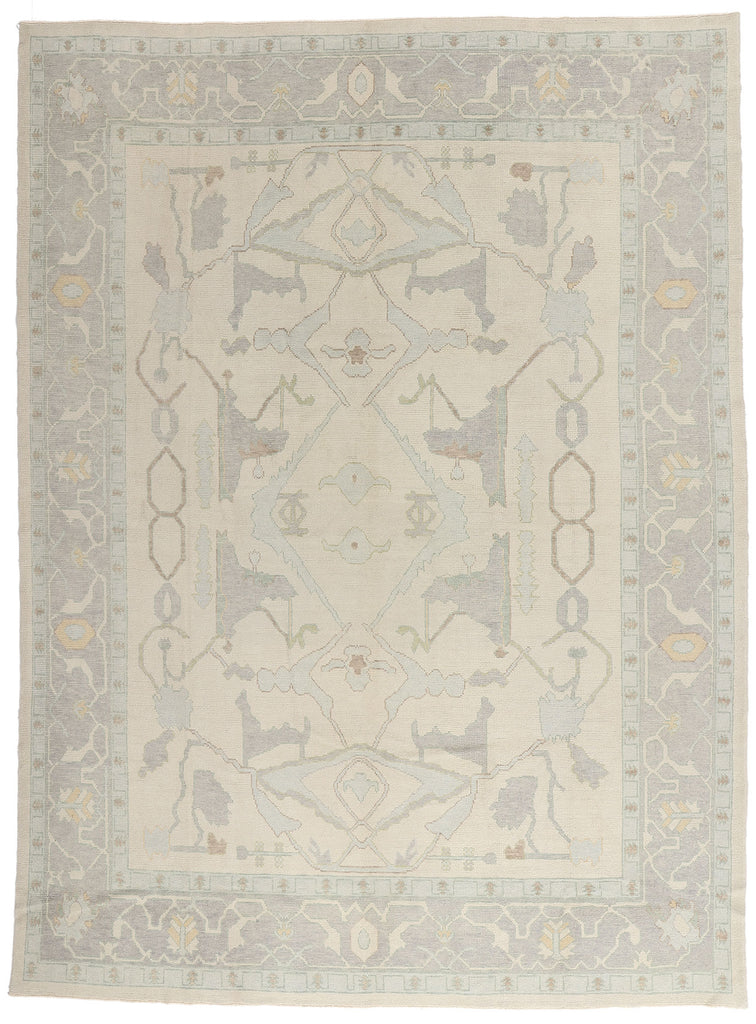 10 x 14 - Ivory New Oushak Rug - 54031