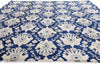9 x 12 Navy Blue Modern Indian Ikat Rug 30269
