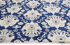 9 x 12 Navy Blue Modern Indian Ikat Rug 30269