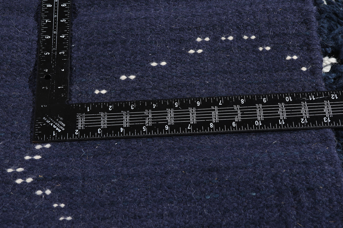 11 x 13 - Navy Blue Modern Moroccan Rug - 30387