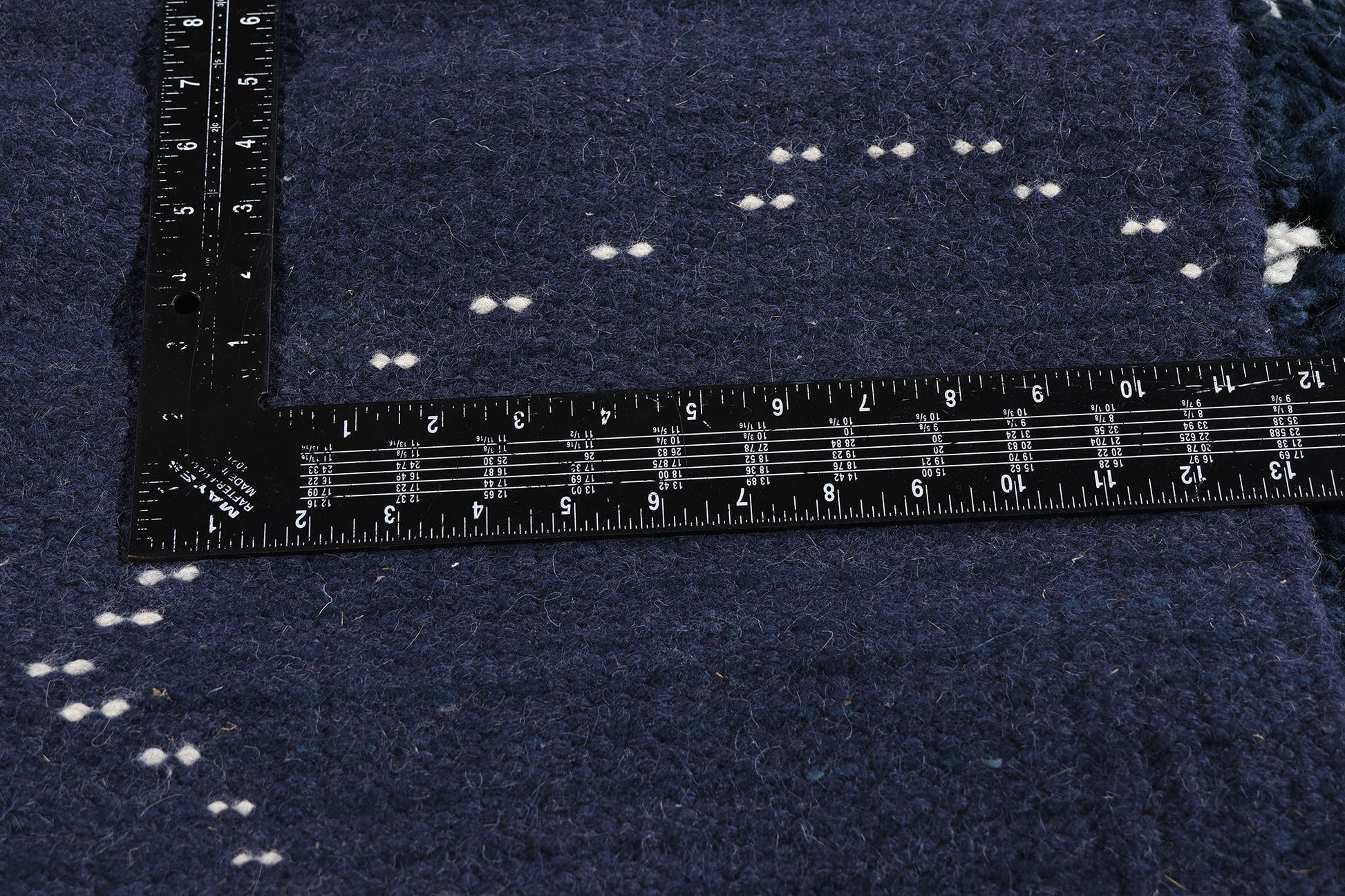 11 x 13 - Navy Blue Modern Moroccan Rug - 30387