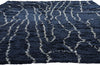 11 x 13 - Navy Blue Modern Moroccan Rug - 30387
