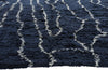 11 x 13 - Navy Blue Modern Moroccan Rug - 30387