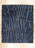 11 x 13 - Navy Blue Modern Moroccan Rug - 30387