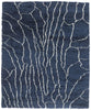 11 x 13 - Navy Blue Modern Moroccan Rug - 30387