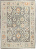 10 x 14 Modern Blue-Gray Turkish Oushak Rug 53953
