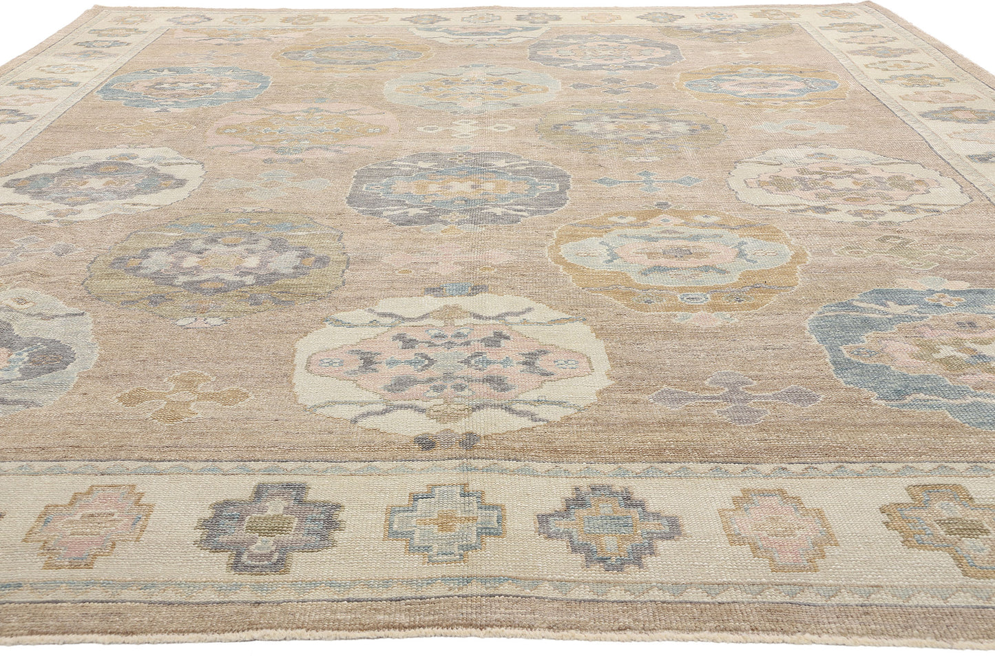 11 x 14 Modern Turkish Oushak Rug 53987