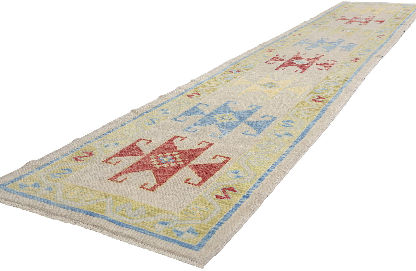 3 x 16 Modern Tribal Turkish Oushak Rug 53970