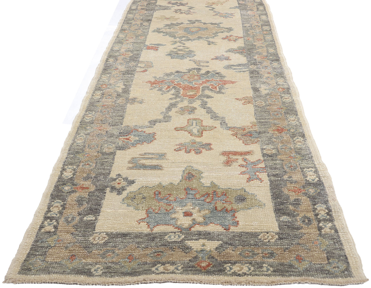 3 x 19 Modern Earth-Tone Turkish Oushak Rug 53951
