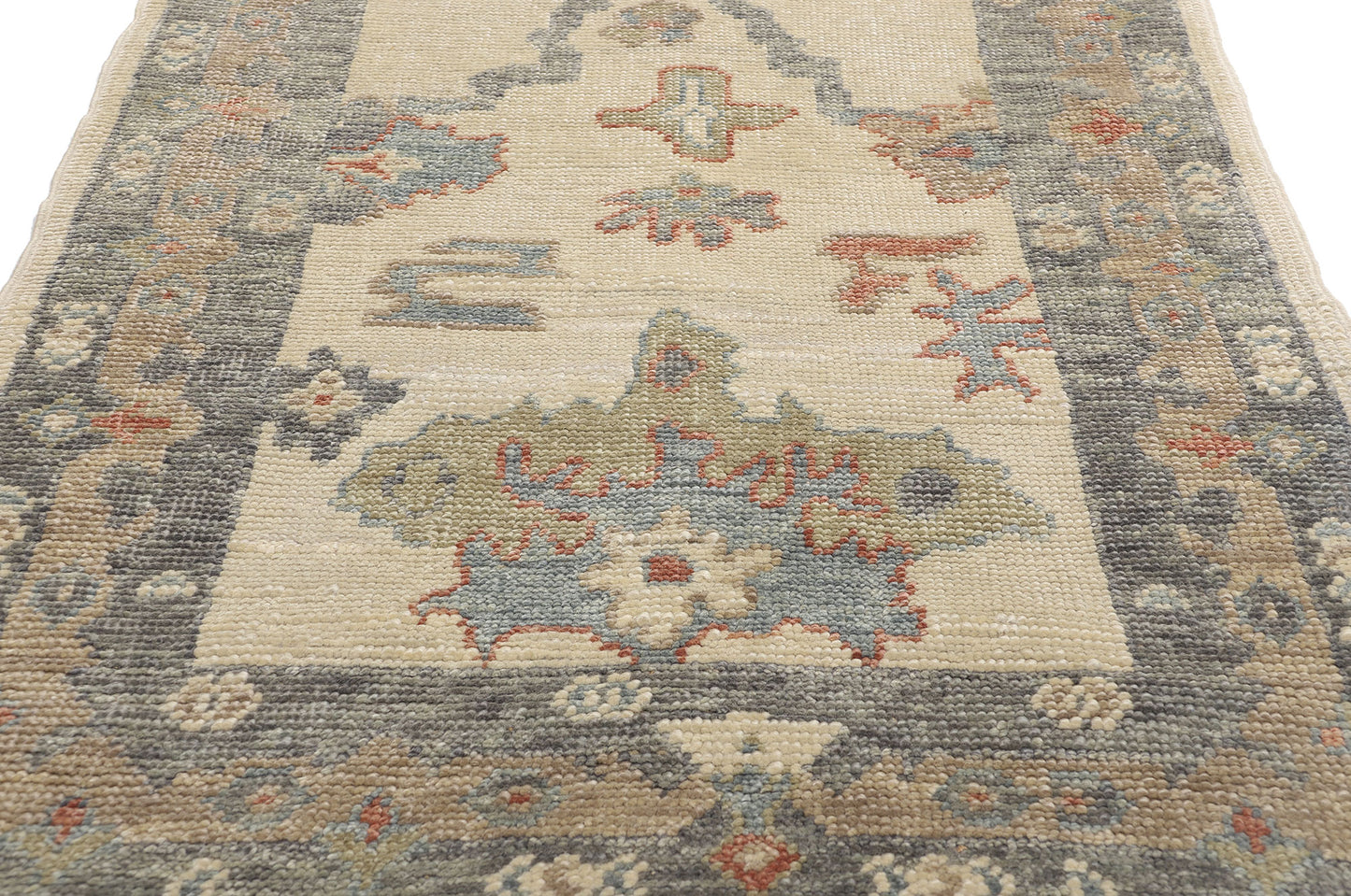 3 x 19 Modern Earth-Tone Turkish Oushak Rug 53951