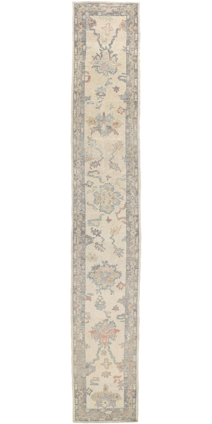 3 x 19 Modern Earth-Tone Turkish Oushak Rug 53951