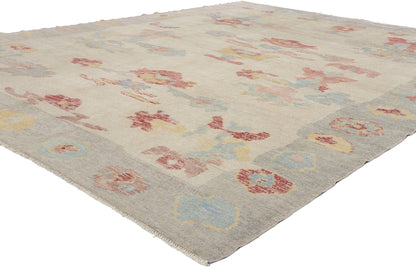 9 x 11 Modern Turkish Oushak Rug 53975