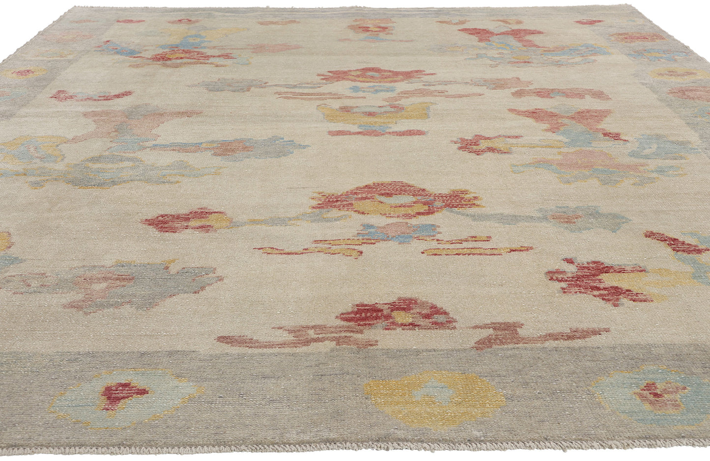 9 x 11 Modern Turkish Oushak Rug 53975