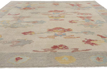 9 x 11 Modern Turkish Oushak Rug 53975