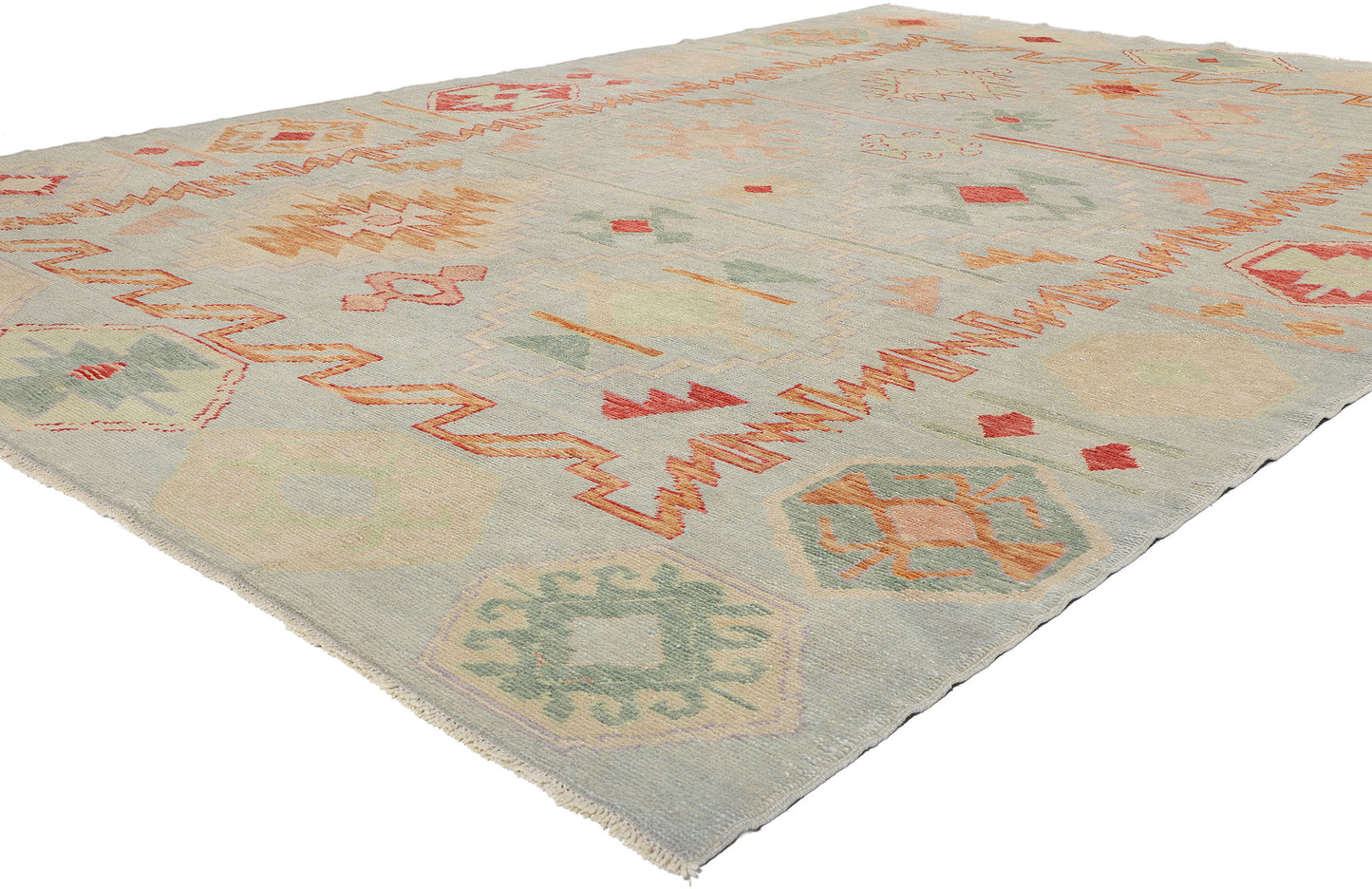 9 x 13 Modern Turkish Oushak Rug 53979