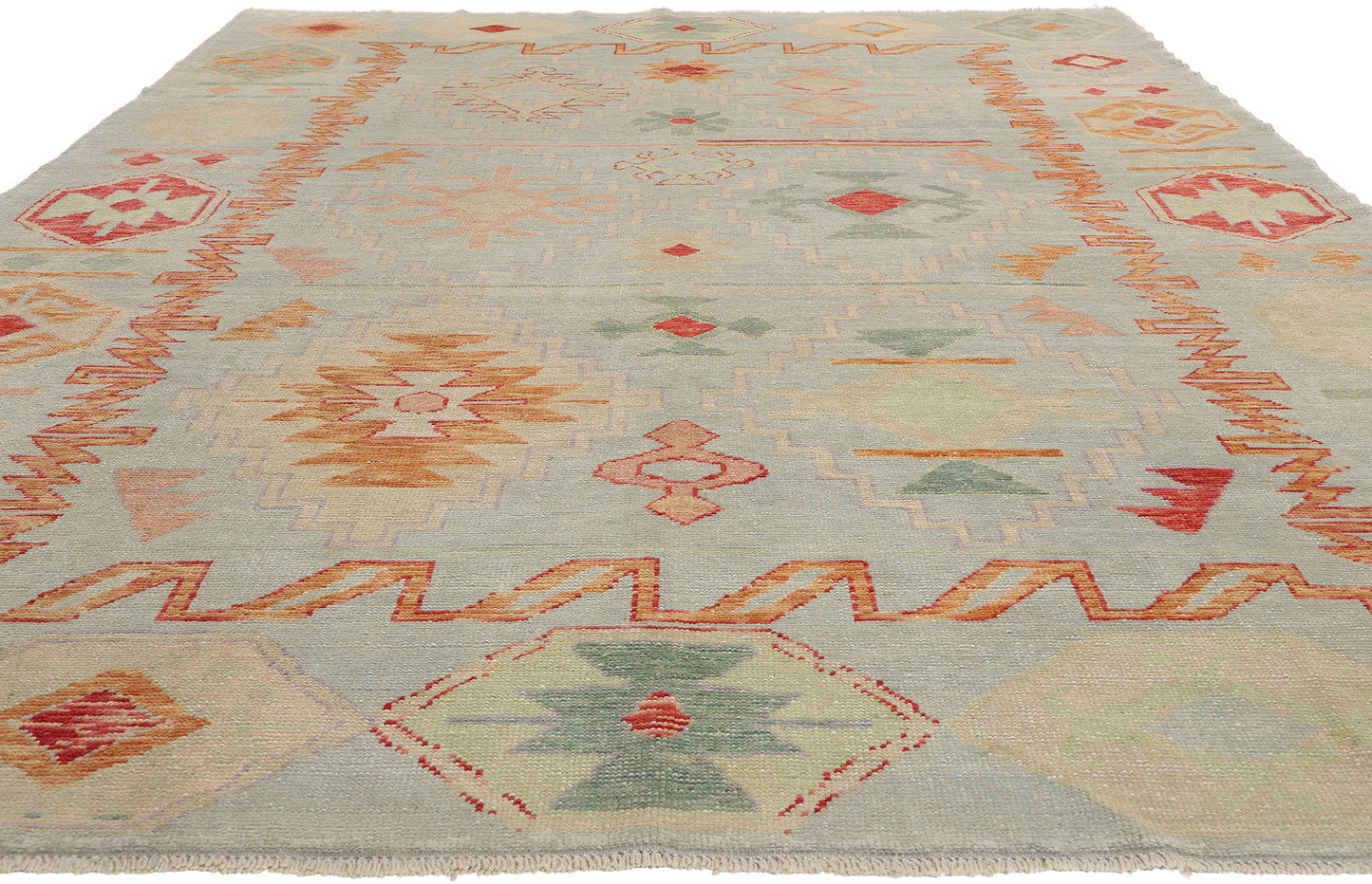 9 x 13 Modern Turkish Oushak Rug 53979