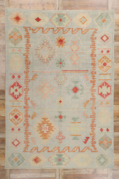 9 x 13 Modern Turkish Oushak Rug 53979