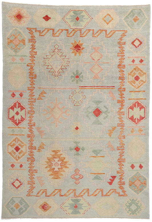 9 x 13 Modern Turkish Oushak Rug 53979