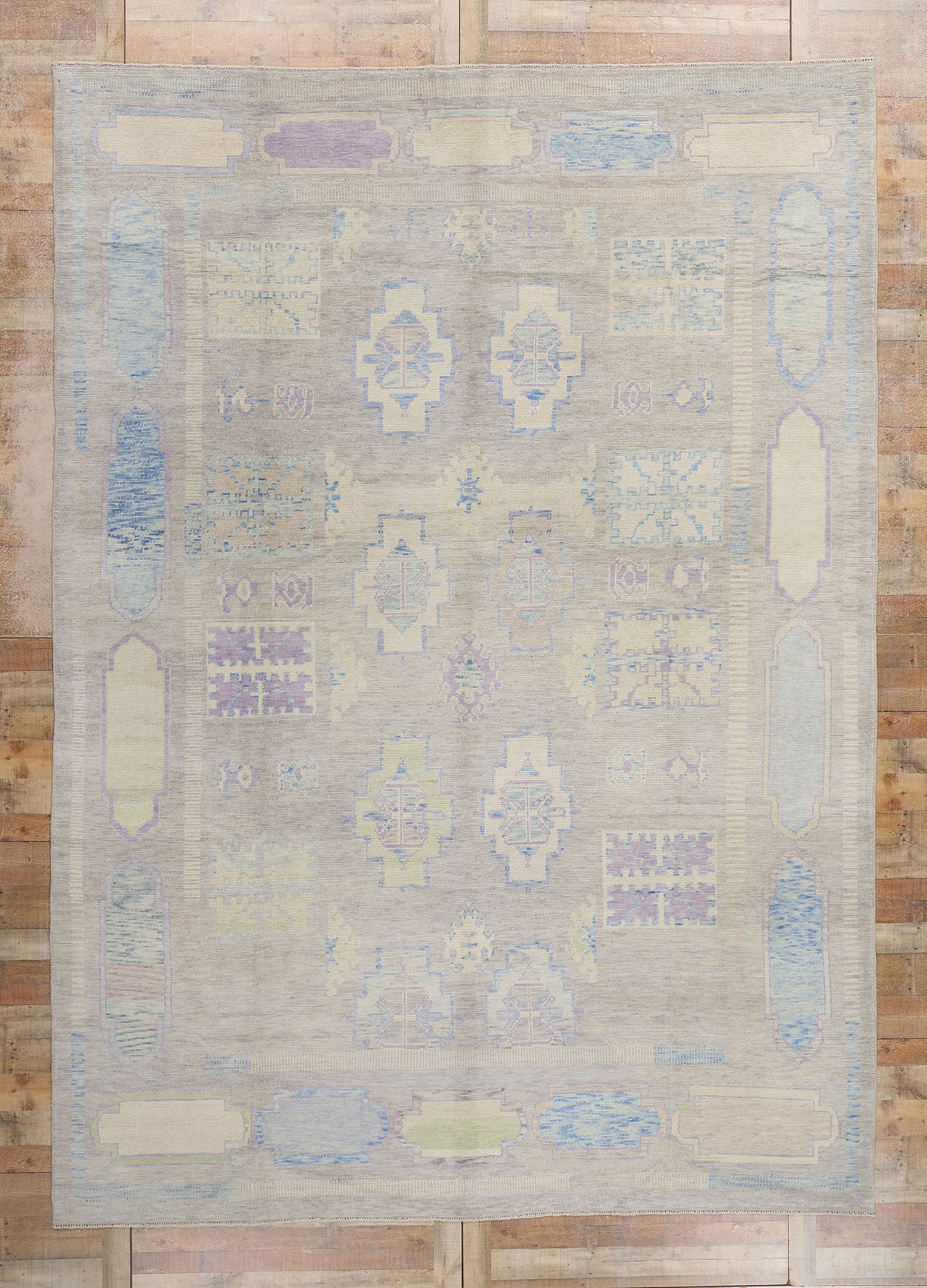 10 x 14 Modern Turkish Oushak Rug 53977