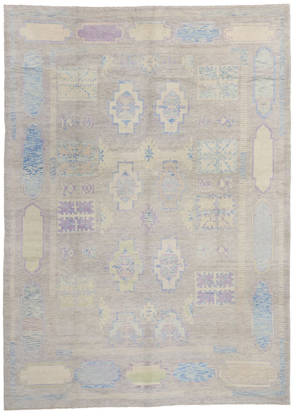 10 x 14 Modern Turkish Oushak Rug 53977