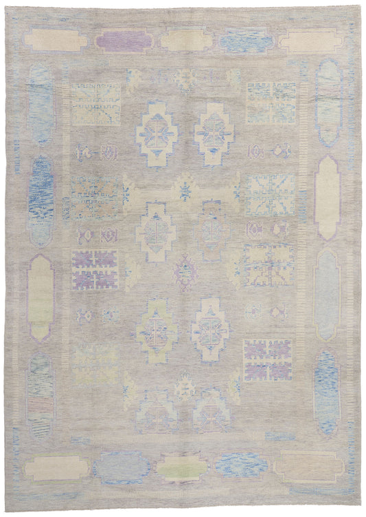 10 x 14 Modern Turkish Oushak Rug 53977