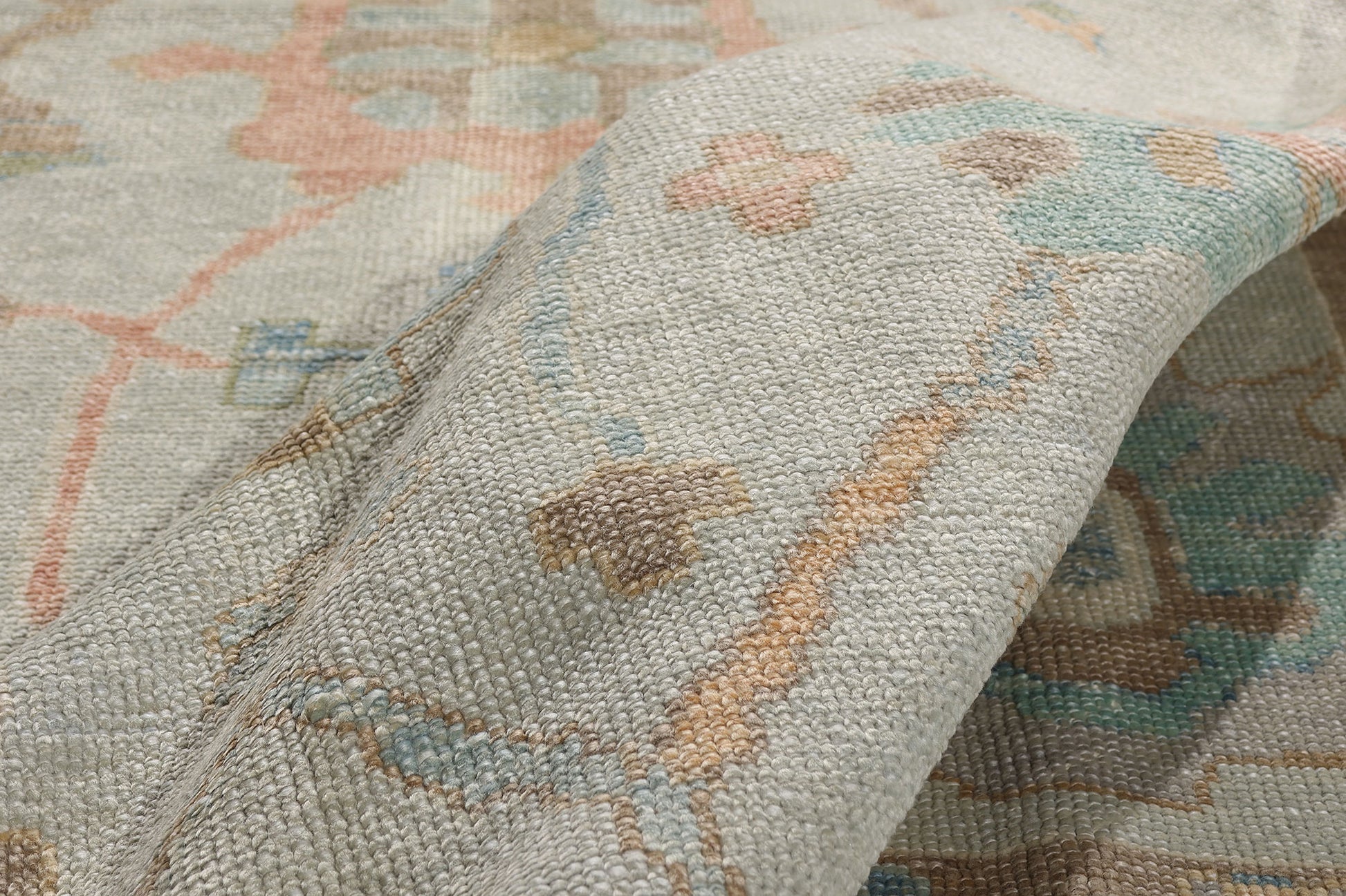 12 x 15 Modern Pastel Turkish Oushak Rug 54032